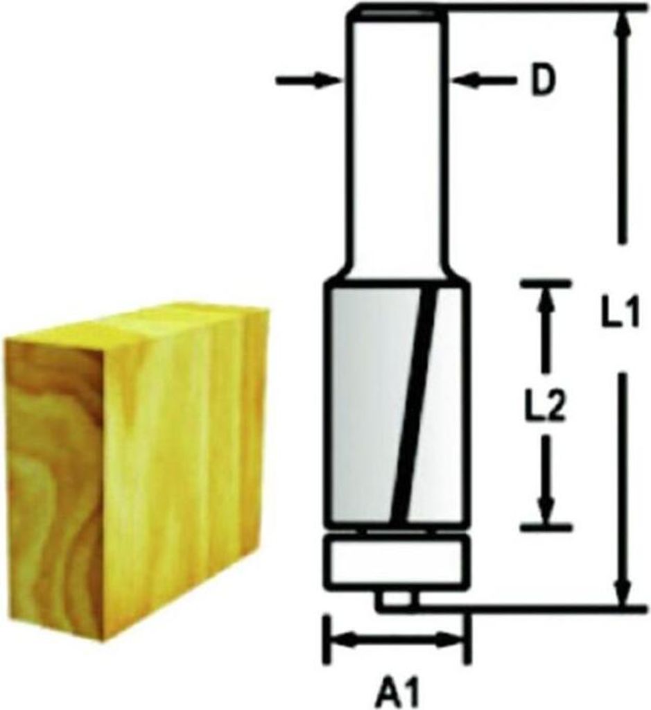 Makita Bündigfräser 2-schneidig 12,7 - D-47715