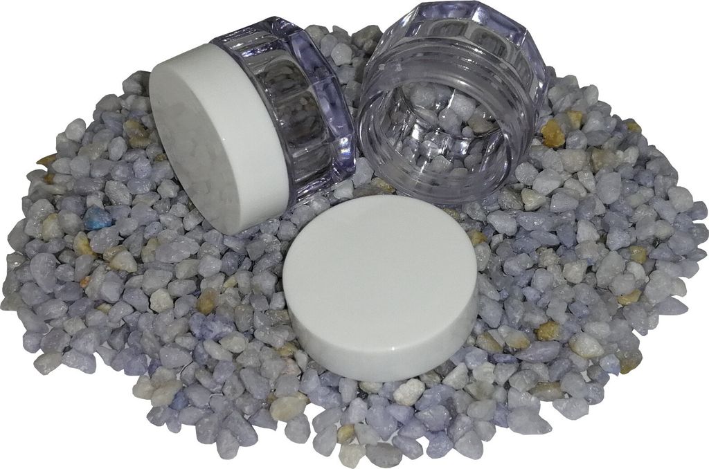 5 x Designer Tiegel leer Maja Glasoptik 4ml Salbendose Salbendöschen