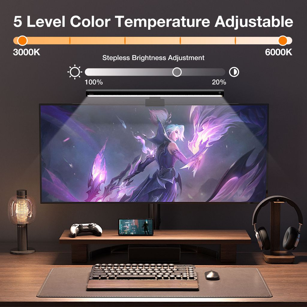 LED Monitor Lampe Bildschirmlampe Weißlicht Computer Produktbild 6