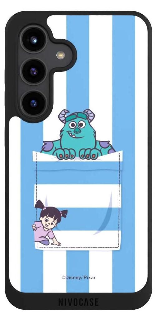 NIVOCASE Handyhülle für Samsung Galaxy S24 Hülle NIVOpure Case Schwarz Disney Pixar Fanartikel Die Monster AG