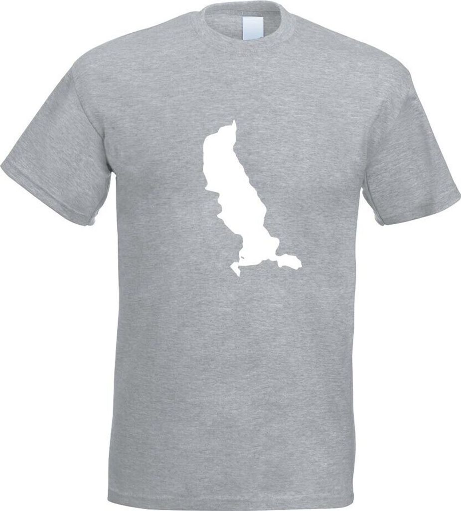 Kiwistar - T-Shirt - Graumeliert - Tegernsee- Deutschland - See Motiv Bedruckt Funshirt Design Print - mit Motiv Bedruckt - Funshirt Design - Sport...