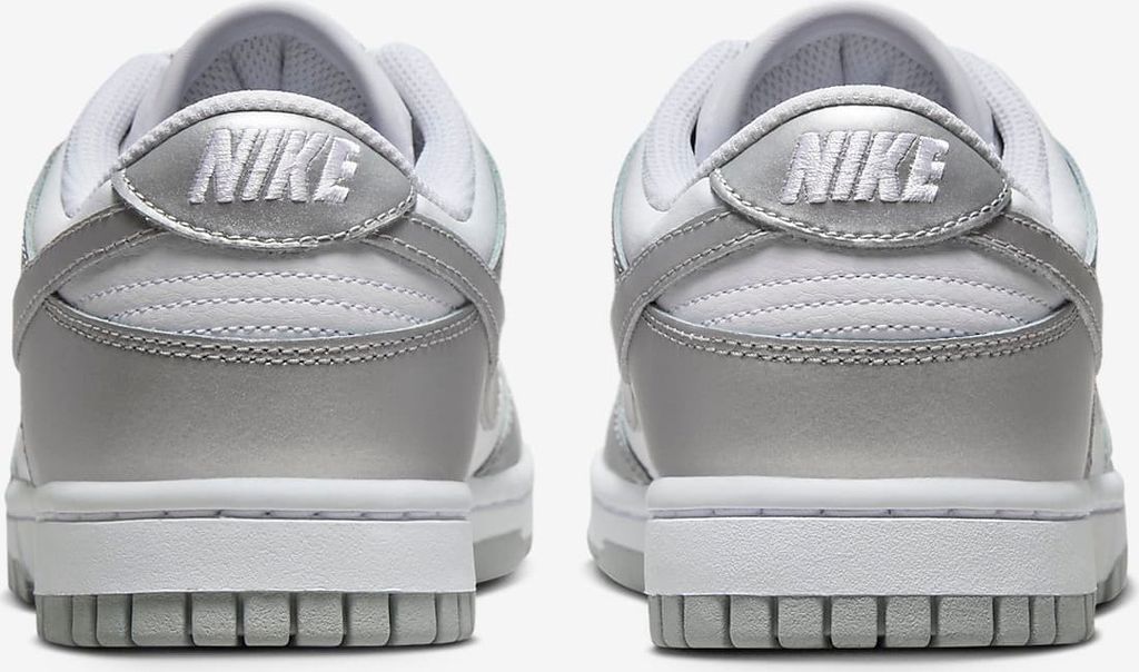 Nike Dunk Low Bianco Metallizzato Argento Grigio Nebbia 44,5