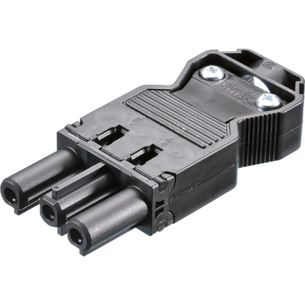 BACHMANN Accouplement GST18/3 noir 3 pôles pour connectique modulaire