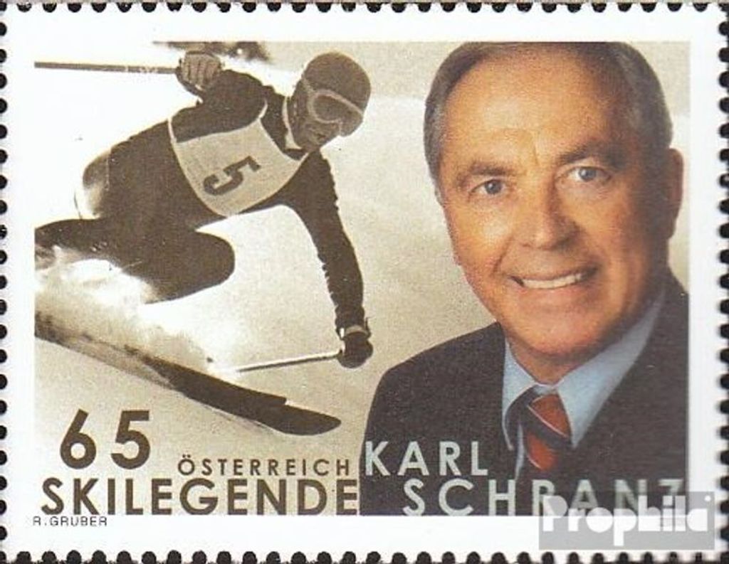 Briefmarken Österreich 2008 Mi 2785 (kompl.Ausg.) gestempelt Karl Schranz