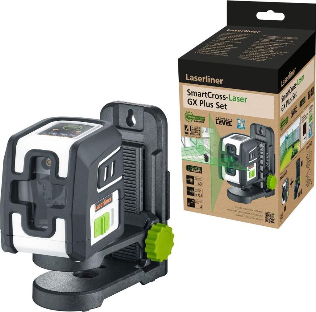 Laserliner SmartCross-Laser GX Plus Set Cross line laser Range (max.): 40 m