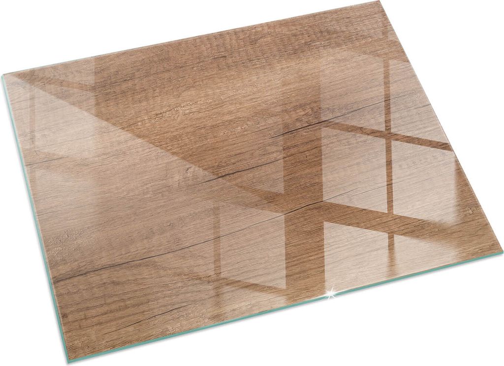 Natürliches Holzmuster – Glasbodenplatte für – Kaminofen – Kaminplatte Glas – Schutzglas – Funkenschutzplatte –Glasbodenplatte Feuerf...