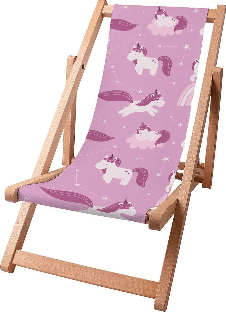 Offerta Sdraio Bambini Dreamroots Legno 130kg Unicorni Pieghevole