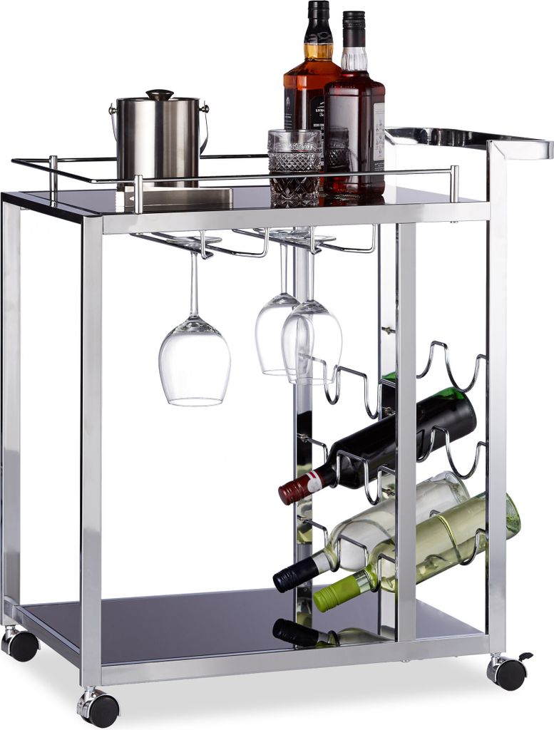 relaxdays Carrello portavivande BARON argento 70,0 x 40,0 x Immagine del prodotto 