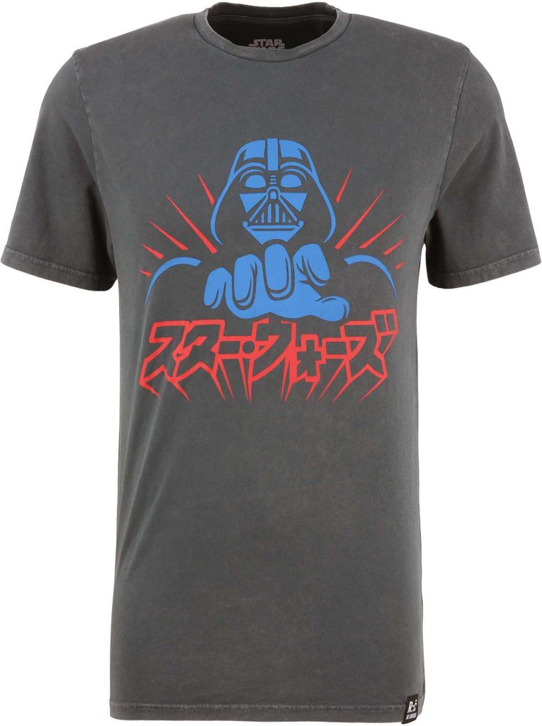 Recovered T-Shirt Star Wars Vader Japanese mit coolem Darth Vader-Print Grey M
