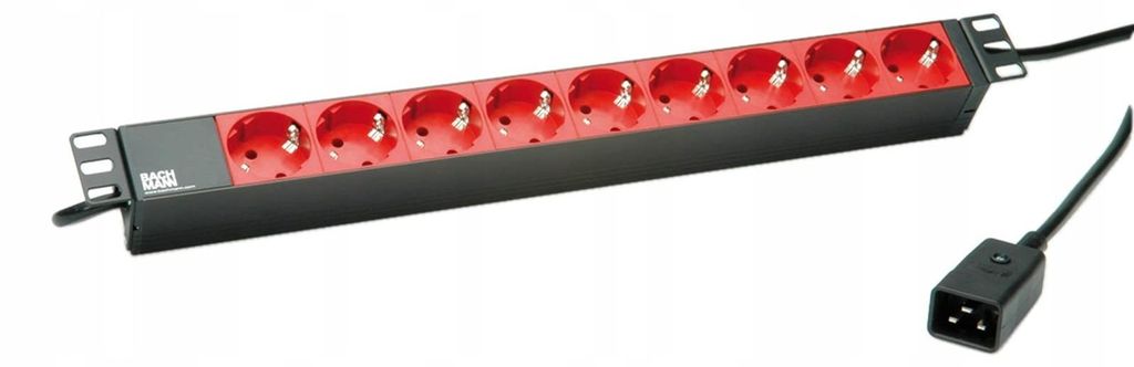Bachmann 19071761 48,30cm (19") Steckdosenleiste 9xSchuko Immagine del prodotto 