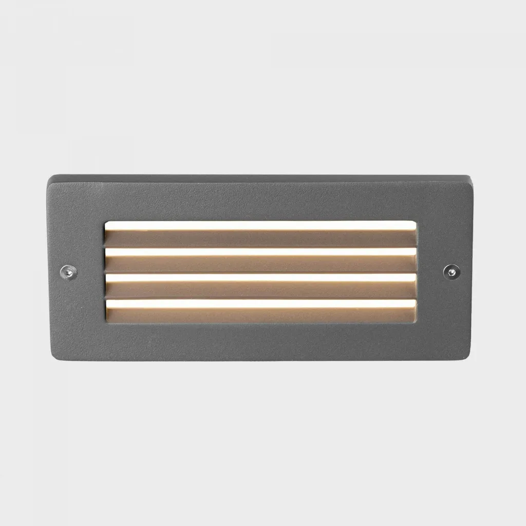 Applique encastrable LED 7W IRC 80 éclairage chaud 3000K gris foncé