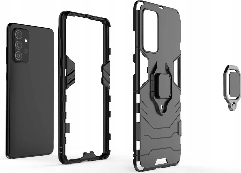 Coque Galaxy A72 5G SPACECASE X-ring Noire avec Support Magnétique - 4