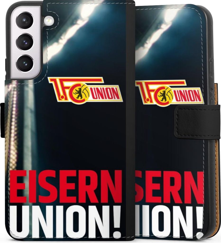 DeinDesign Klapphülle für Samsung Galaxy S22+ Handytasche Lederhülle Tasche 1. FC Union Berlin Fanartikel Fußball