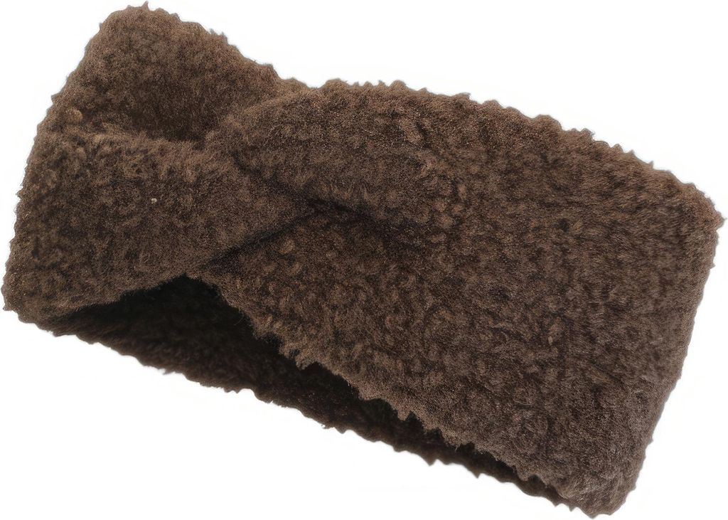 styleBREAKER Damen Stirnband Teddyfell Optik mit Twist Knoten Detail | Weiches elastisches Winter Haarband | Warmes Kopfband Ohrenwärmer 56-59 cm
