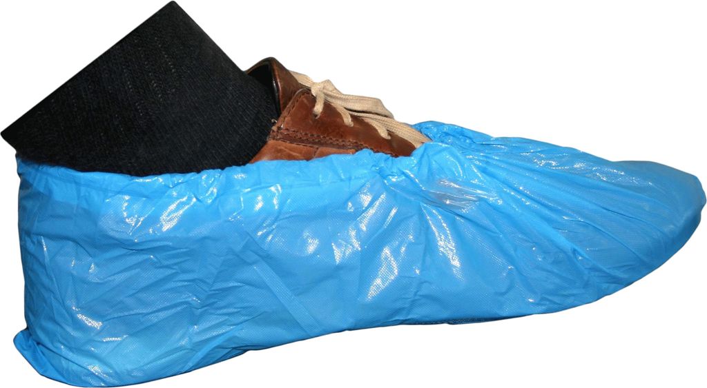 Einweg Überziehschuh blau CPE