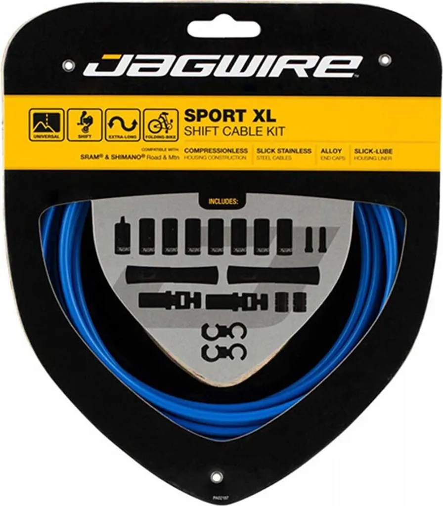 Kit câblage dérailleur Jagwire XL rouge pour montage mono-plateau 1x vélo