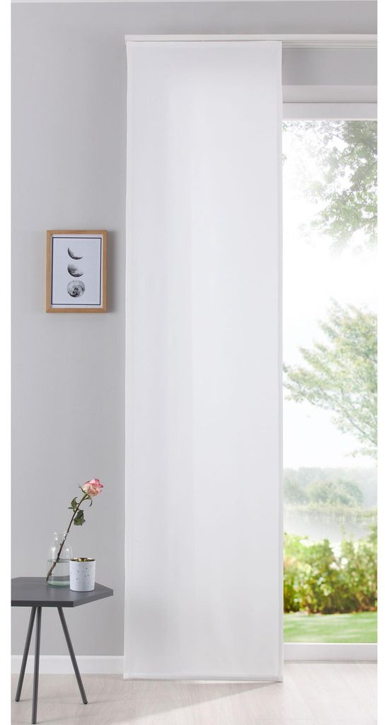 Flächenvorhang Schiebegardine Cationic »Palermo« blickdicht Leinen Optik natura seidenmatt, HxB 245x60 cm, Natur Landhaus Stil 204411