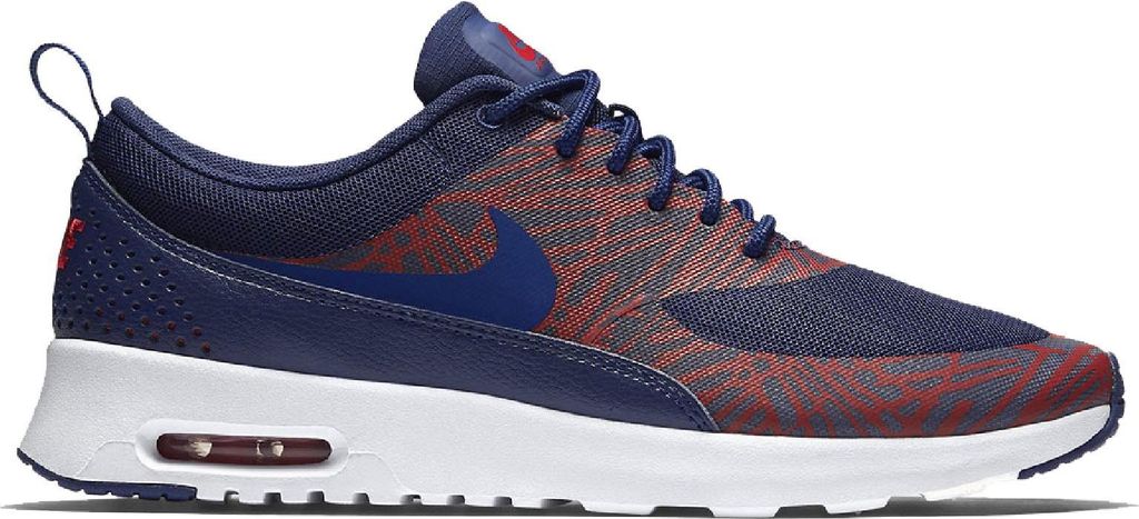 Nike Air Max Thea Print Sneaker Schuhe blau/rot/weiß 599408-402, Farbe:blau/rot, Schuhgröße:36.5 EU
