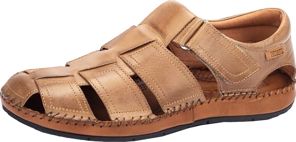 Pikolinos Herren Sandale geschlossen Leder Klettverschluss Tarifa 06J-5433, Größe:45 EU, Farbe:Beige
