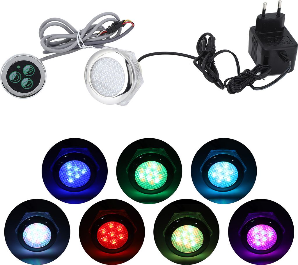 Bunte Unterwasserleuchten 12V Wasserdichte LED Lampe mit Controller für Pool Hot Tub