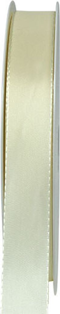 50m × 15mm Visco Dekoband Taftband Schleifenband Geschenkband Stoffband Taft Schleife, Farbe:creme