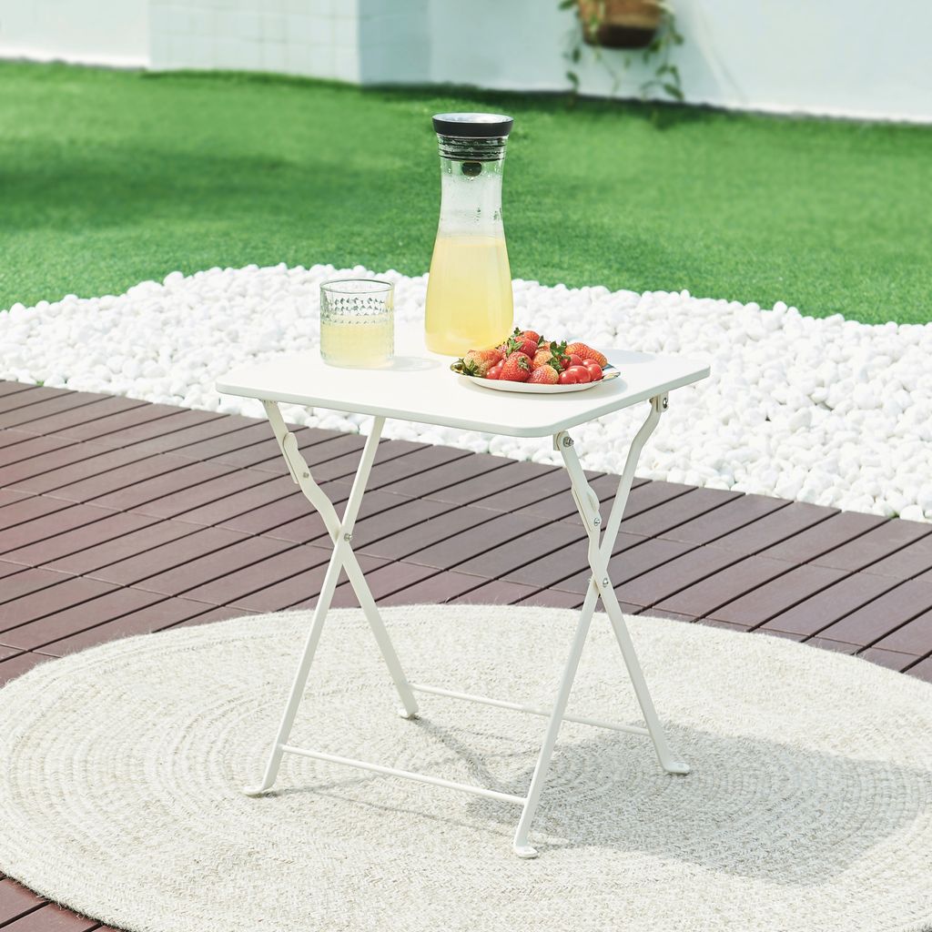 Klapptisch ‘Vegårshei’ Stahl 45 x 40 x 40 cm Weiß