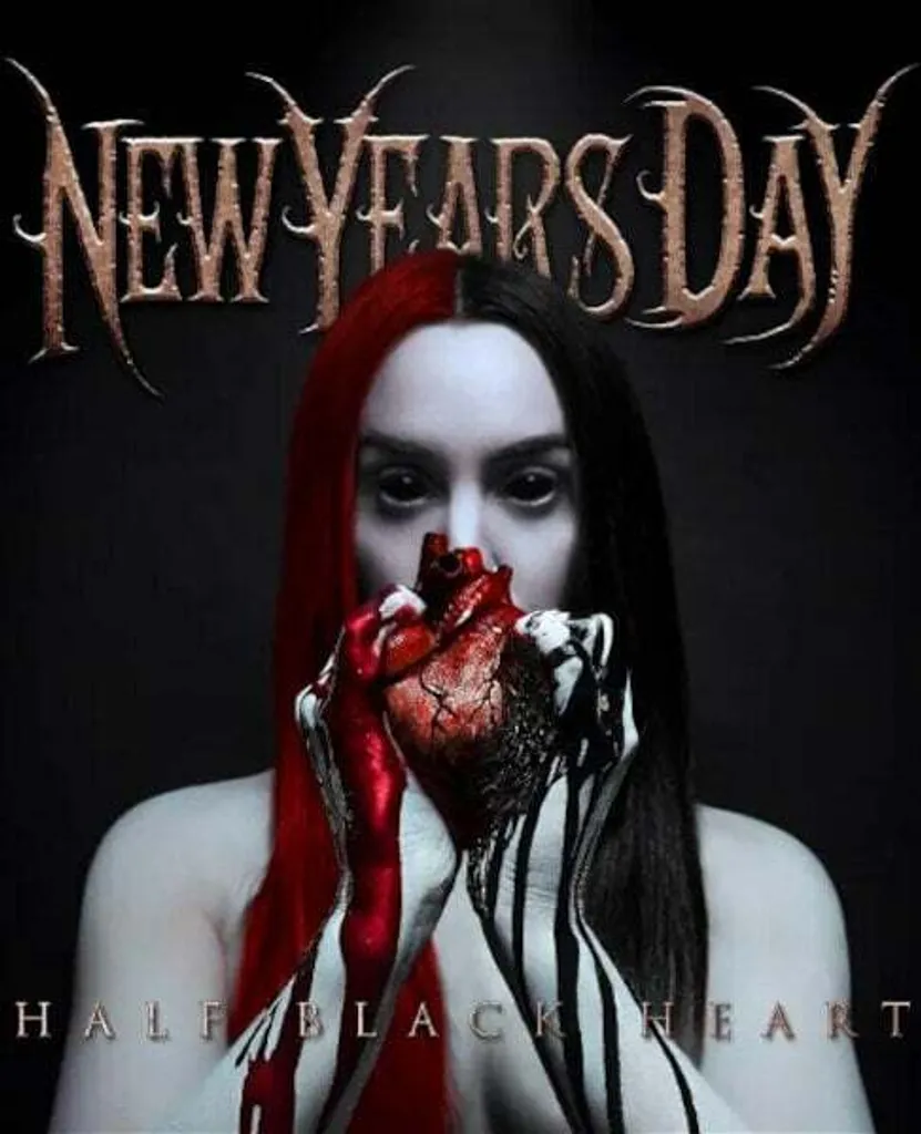 Album Vinyle New Years Day Half Black Heart LP Édition Limitée Rouge