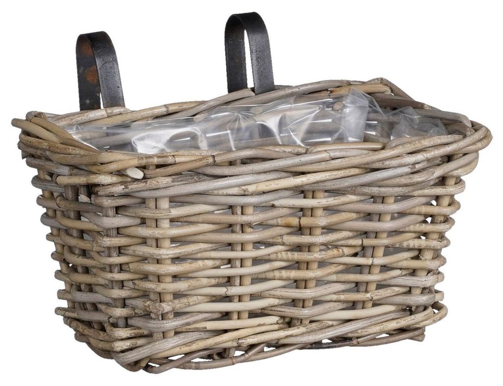 Mica Decorations Korb Marcia - 30x19x15 cm - Rattan - Grau Produktbild 