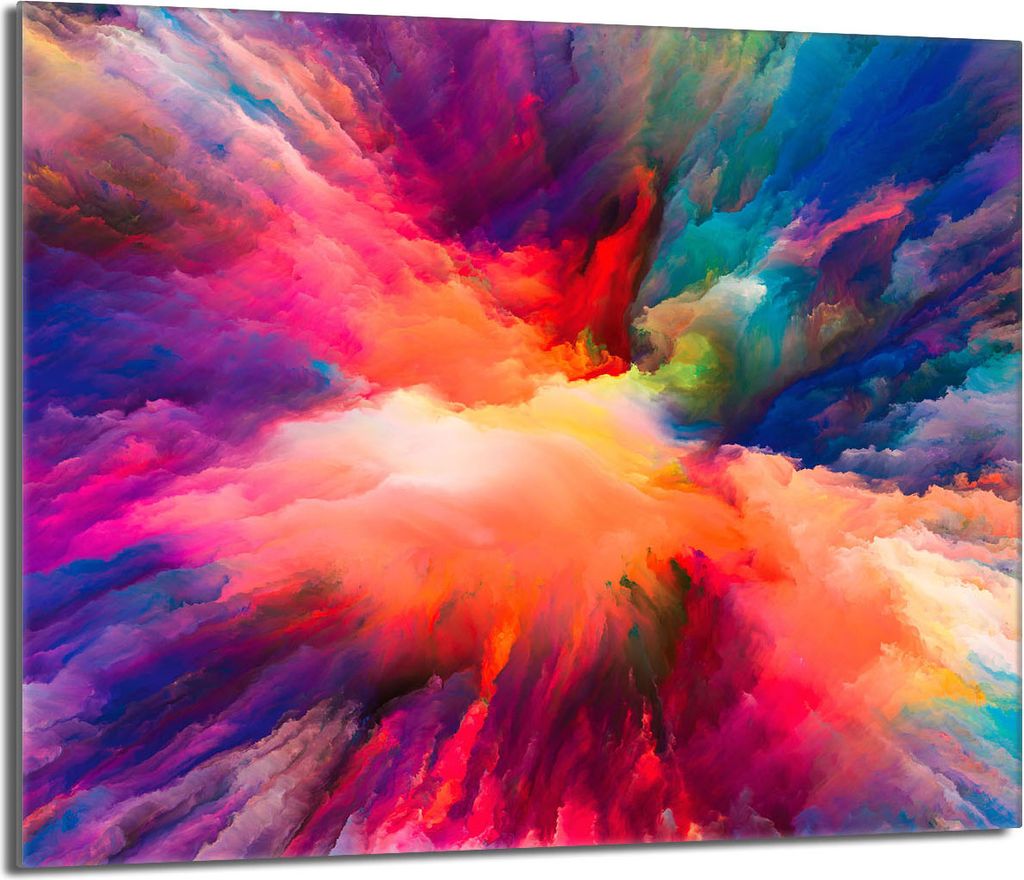 Glasschutzplatte für den Herd 60x52 Bunt