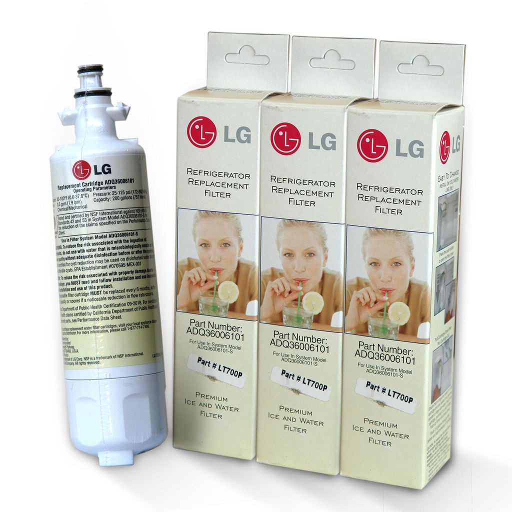 3x LG Wasserfilter Lamona LT 700P / ADQ36006101, ADQ36006102 Filter