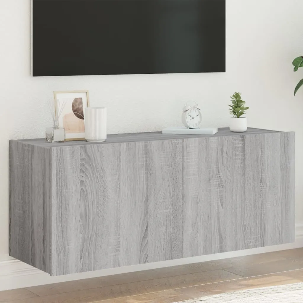 Offerta Mobile TV Economico LED Grigio Sonoma 100cm Maison Exclusive