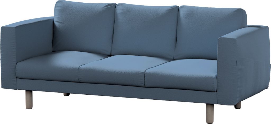 Dekoria Bezug für Norsborg 3-Sitzer Sofa, blau, Norsborg 3-Sitzer Sofabezug