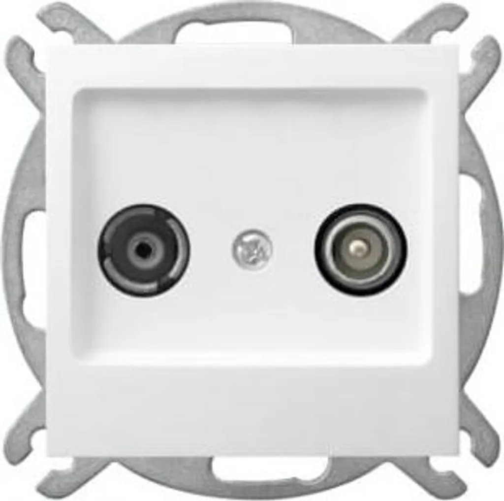 Prise de connexion RTV Berker As Weisse pour câble antenne TV