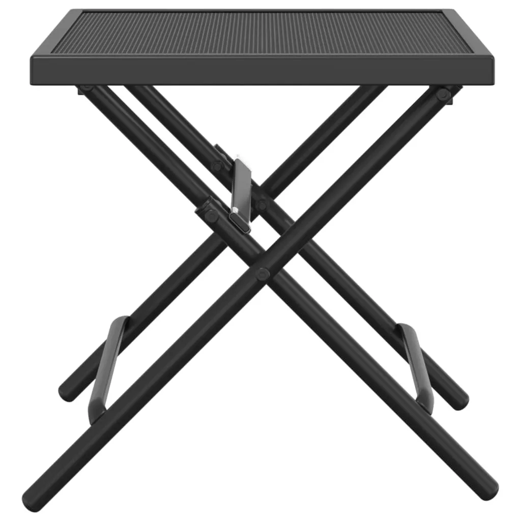 Table d'appoint pliable anthracite en acier : la solution pour petits balcons - 4