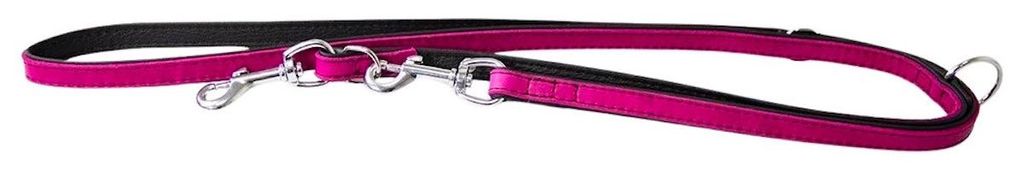 Das Lederband Hundeführleine Vancouver Violet/Black, Maße: 200 cm / 22 mm