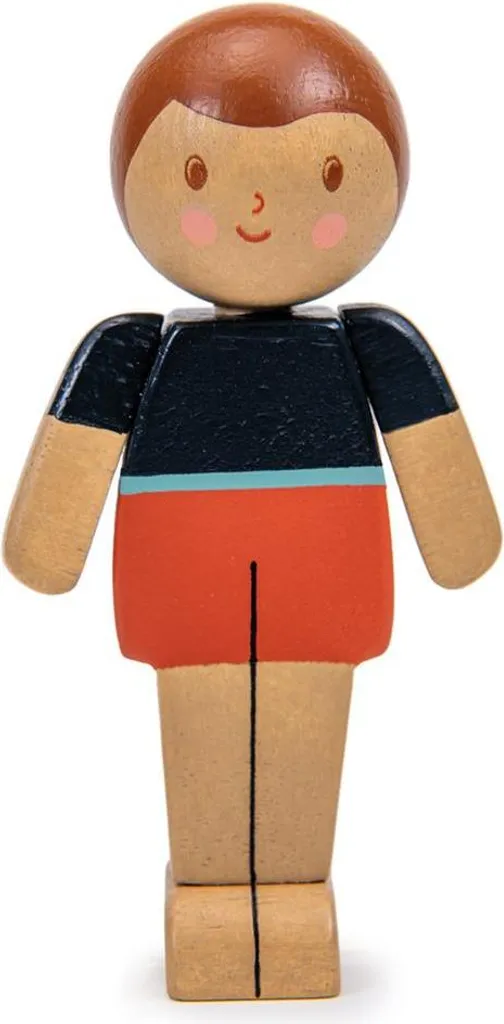Figurine papa en bois écoresponsable - Figurine Maison de poupée Caramel