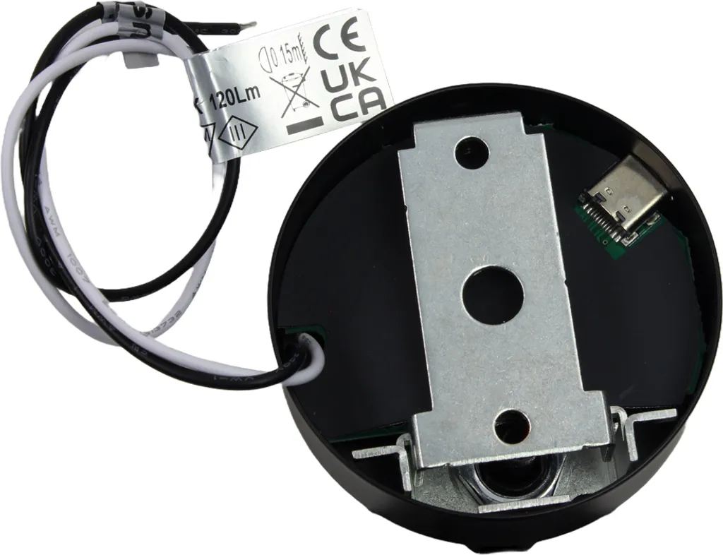 Lampada LED 12V 24V Robusta per Camper Barca USB-C Dimmer - Nero - 9