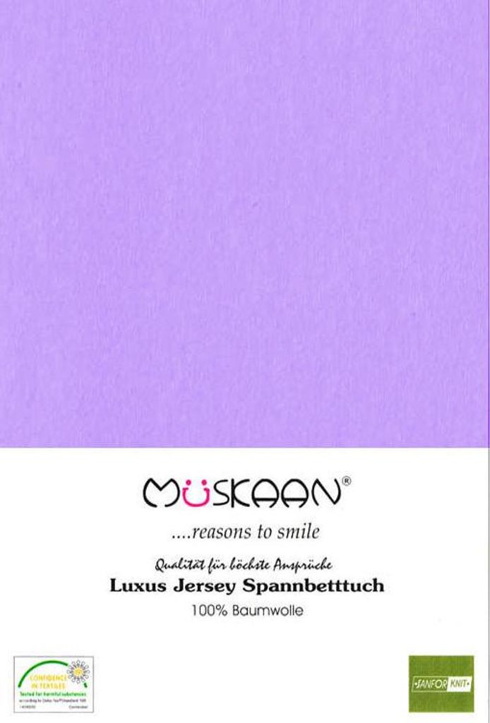 Jersey Spannbettlaken 90x200 - 100x200 cm Flieder / Hell Produktbild 