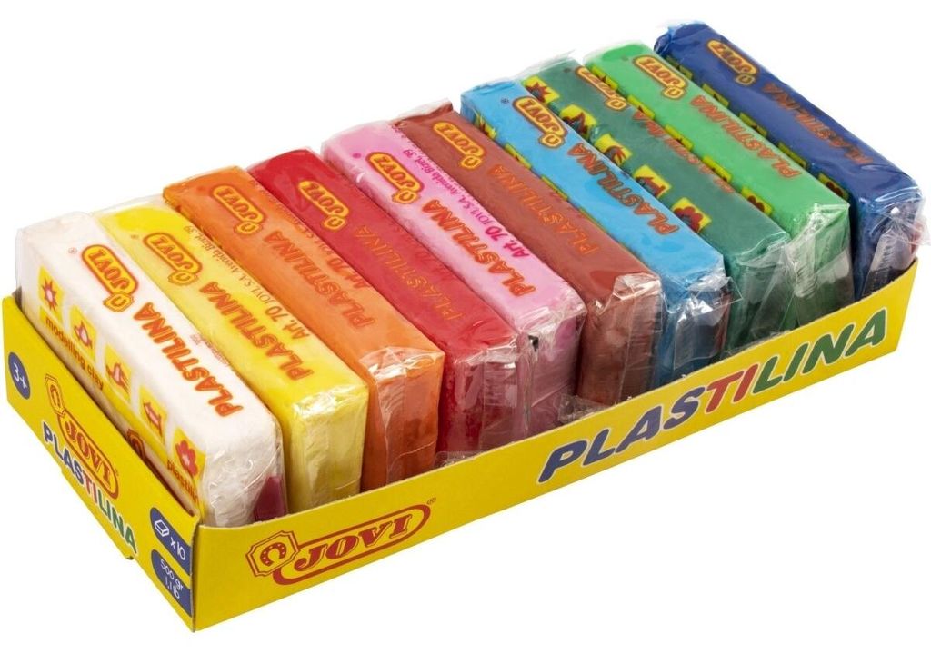 JOVI 70/10S JOVI Knete PLASTILINA farbsortiert, 10 Farben Image du produit 