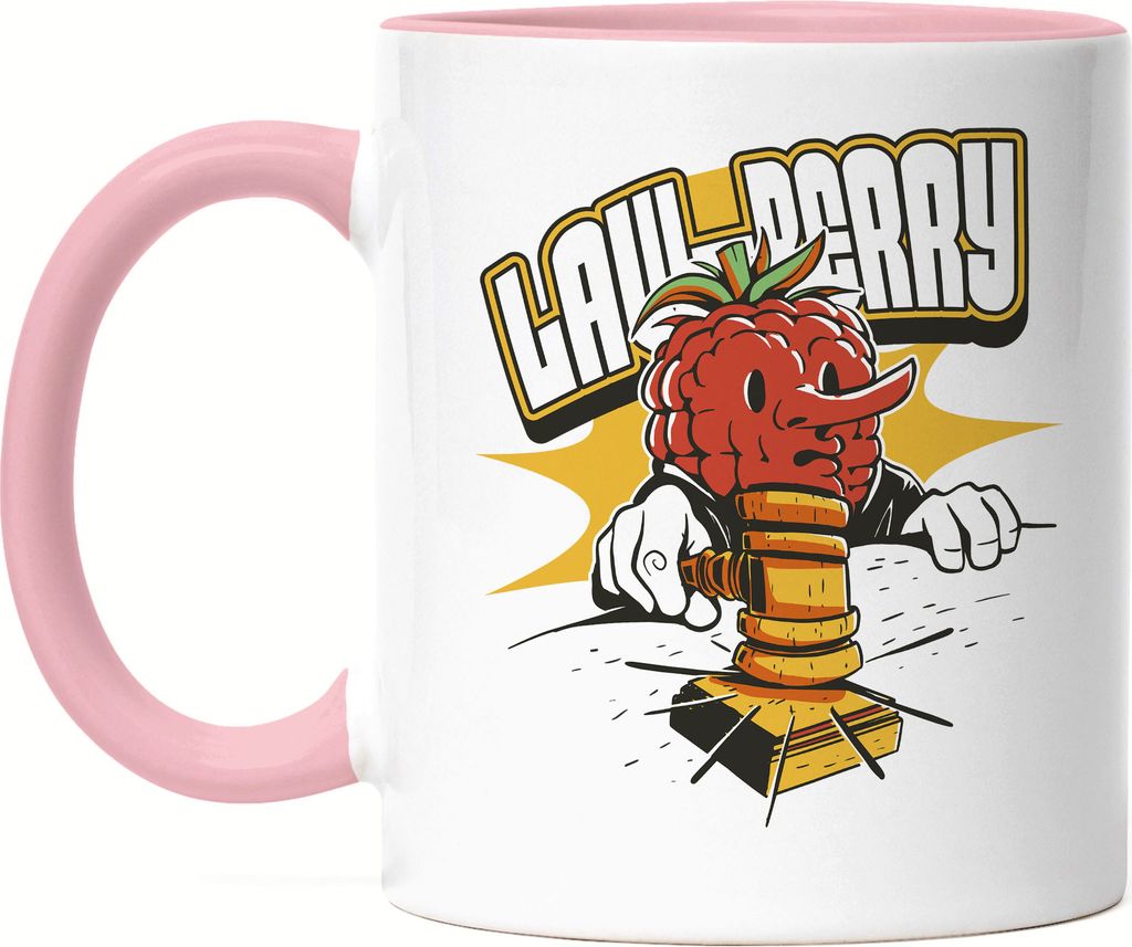 Law Berry Tasse Rosa Law Lawyer Anwalt Gericht Gesetz Berry Beere Jus Jura Verhandlung Gerechtigkeit