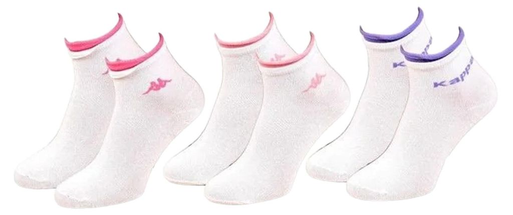 Schachtel mit 40 Dreierpacks Socken für Kinder 2/3 Kappa Bord Roule 83510609