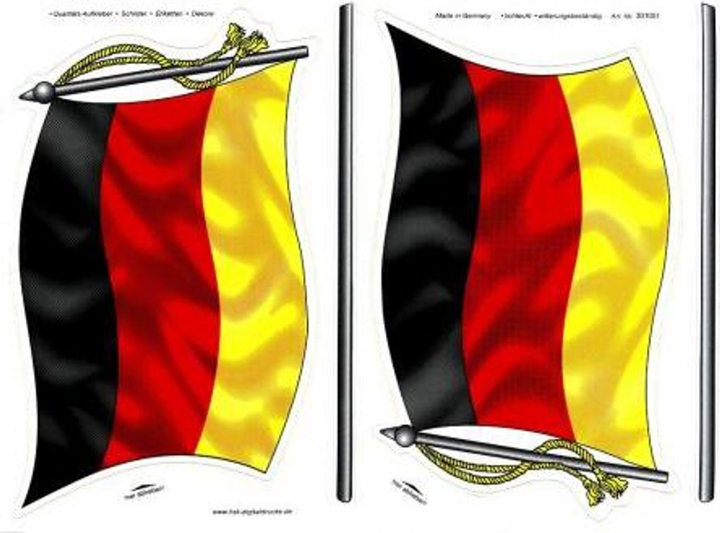 PVC Aufkleber - Fahnen- Set - 301051 - Gr. ca. 2,4 x 3,3 cm