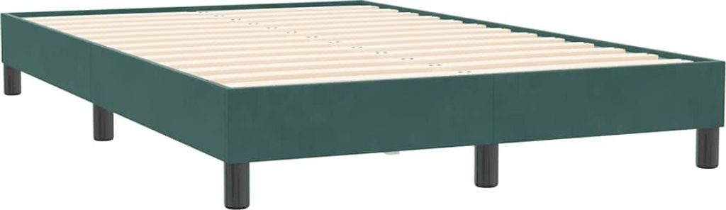 Bettgestell ohne Matratze Dunkelgrün 120x210 cm Samt