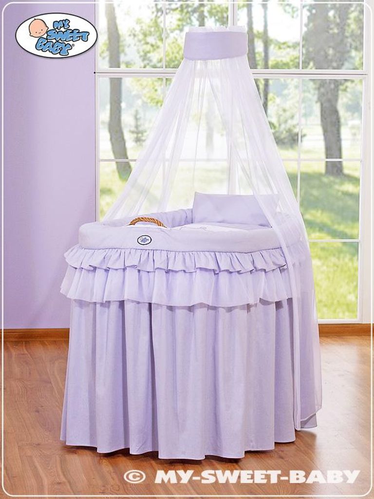 Cesto di vimini con baldacchino - Piccolo Principe viola Immagine del prodotto 