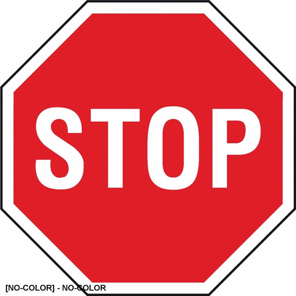 Schild auf internen Straßen "Stopp"-Schild in der Größe 330x330