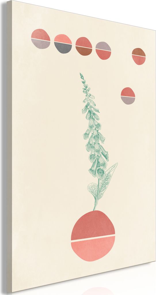 Italienischer Leinwand Leinwandbild - Campanulas (1 Part) Vertical 40x60 cm Blätter b-C-0667-b-a