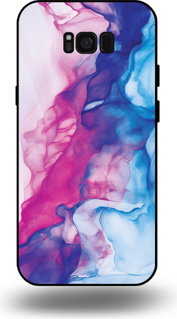 Smartphonica Telefon Fall passt Samsung Galaxy S8 Plus mit rosa blau Marmor Print - TPU Backcover Fall Rose blau Marmor Design