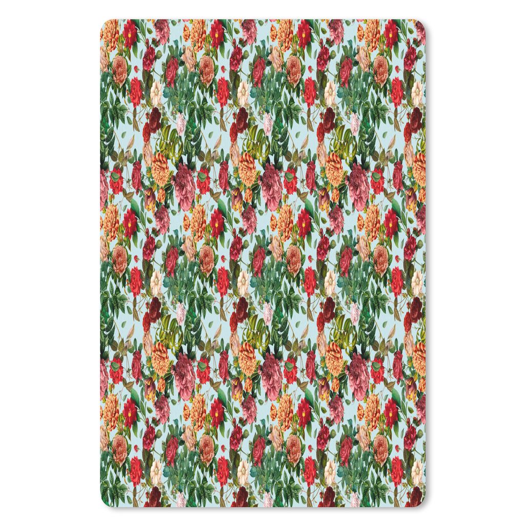 MuchoWow Mauspad Mousepad Blumen - Rosen - Illustration 40x60 cm - Mousepads - Maus Mat - Pad - Mausunterlage - Schreibtisch Accesoire