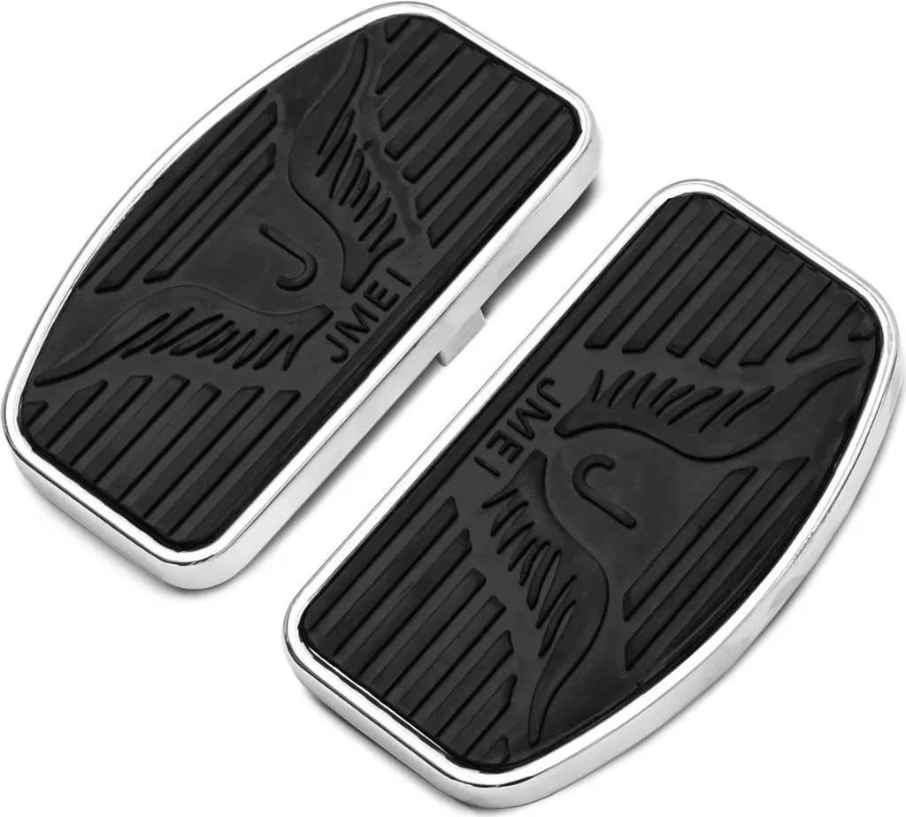 Repose-pieds larges type plateau pour moto Chopper custom avec inserts - 6