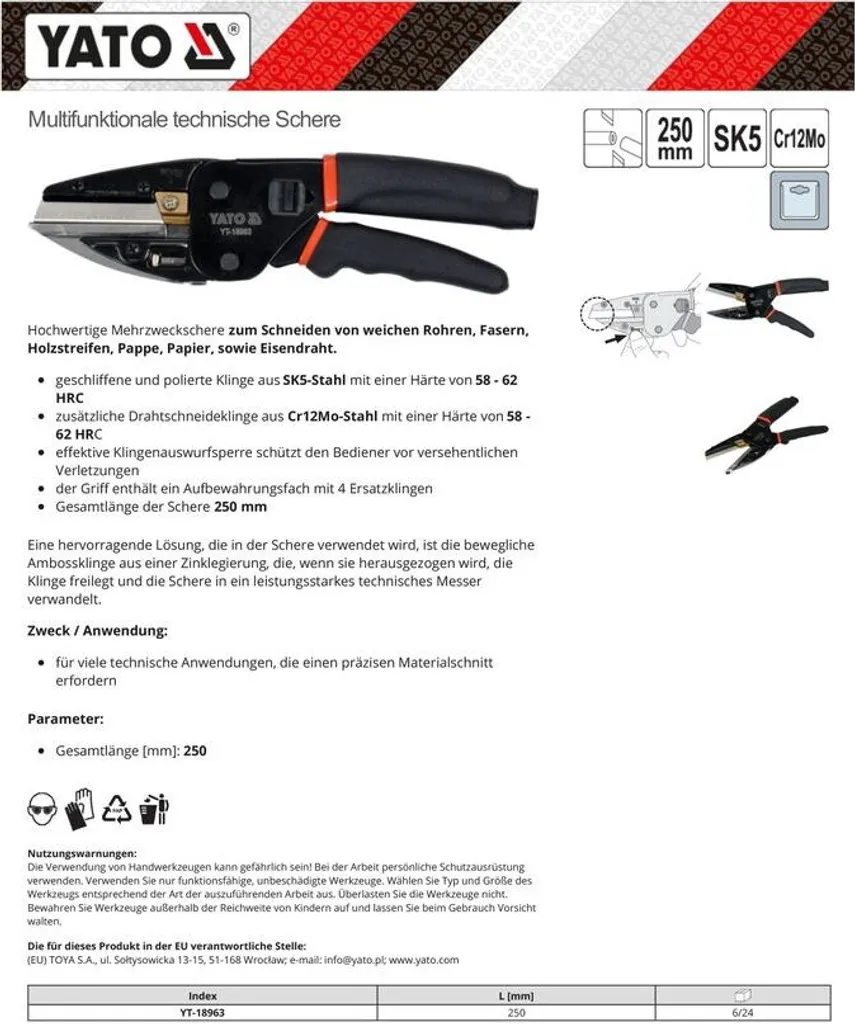 Forbici Multiuso Potatura e Cavi con 4 Lame Ricambio | Offerta Online - 5